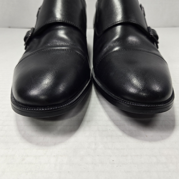 Aldo Men's Holtlanflex Monk Strap Slip-on Black Leather Buckle Loafers Size 8 - Picture 9 of 14